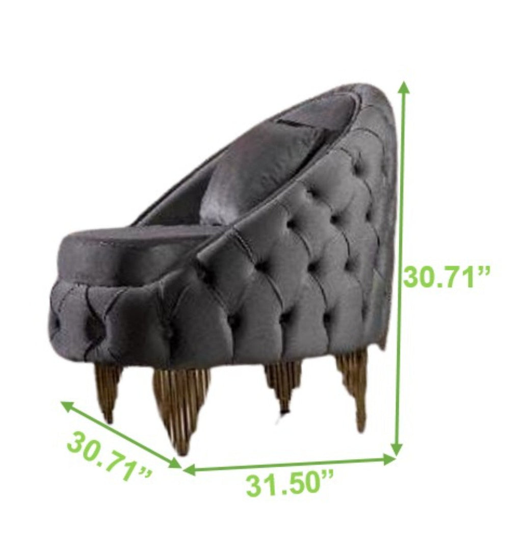 Galaxy Home Vanessa Chair in Gray