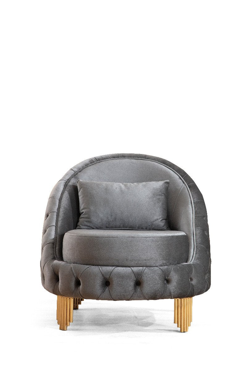 Galaxy Home Vanessa Chair in Gray