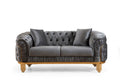 Galaxy Home Vanessa Loveseat in Gray