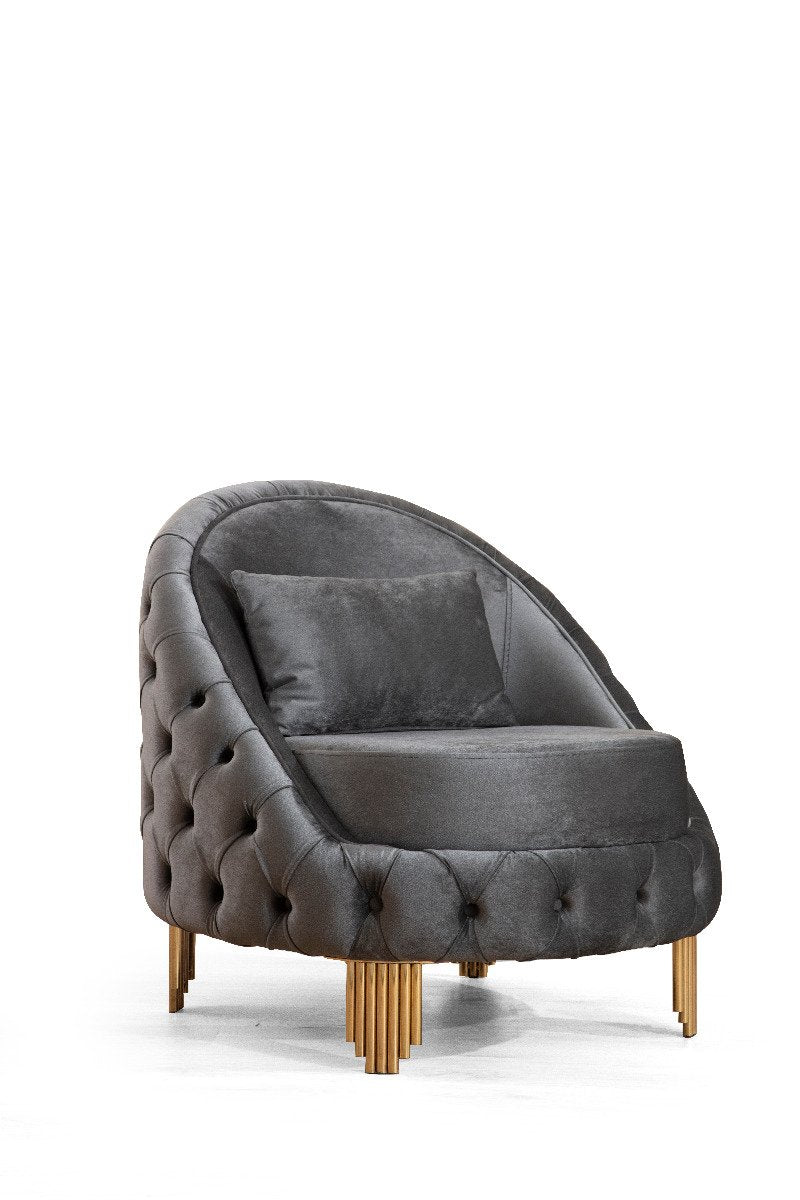 Galaxy Home Vanessa Chair in Gray