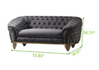 Galaxy Home Vanessa Loveseat in Gray