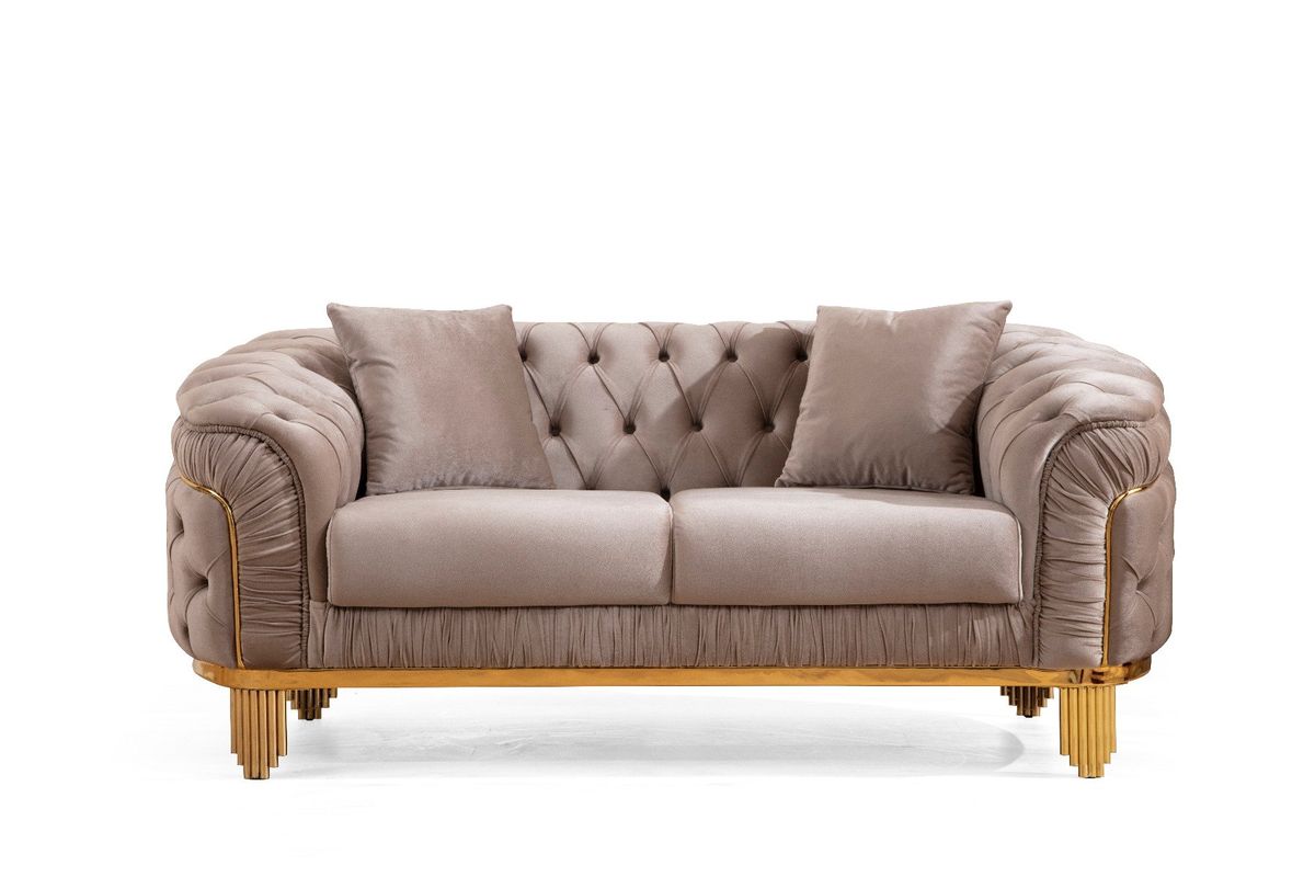Galaxy Home Vanessa Loveseat in Taupe