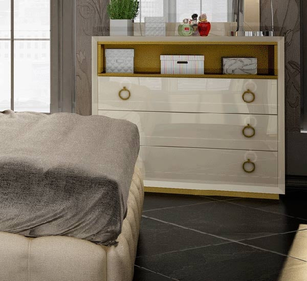 ESF Furniture - Velvet Single Dresser in Cream - VELVETDRESSER