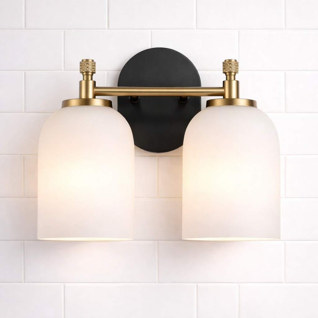 Vortex Two Lights Vanity in Traditional Style for Over Bathroom Mirror Wall Sconce