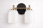Vortex Two Lights Vanity in Traditional Style for Over Bathroom Mirror Wall Sconce