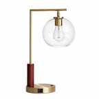 Wander Right Angle Glass Table Lamp - Bronze