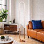 Zeon LED Floor Lamp Coarse Gold and Clear
