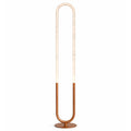 Zeon LED Floor Lamp Coarse Gold and Clear