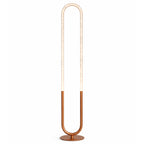 Zeon LED Floor Lamp Coarse Gold and Clear