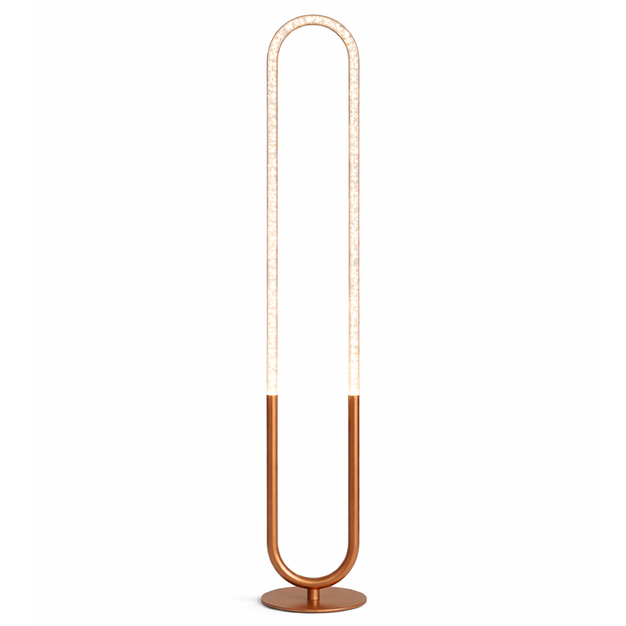 Zeon LED Floor Lamp Coarse Gold and Clear