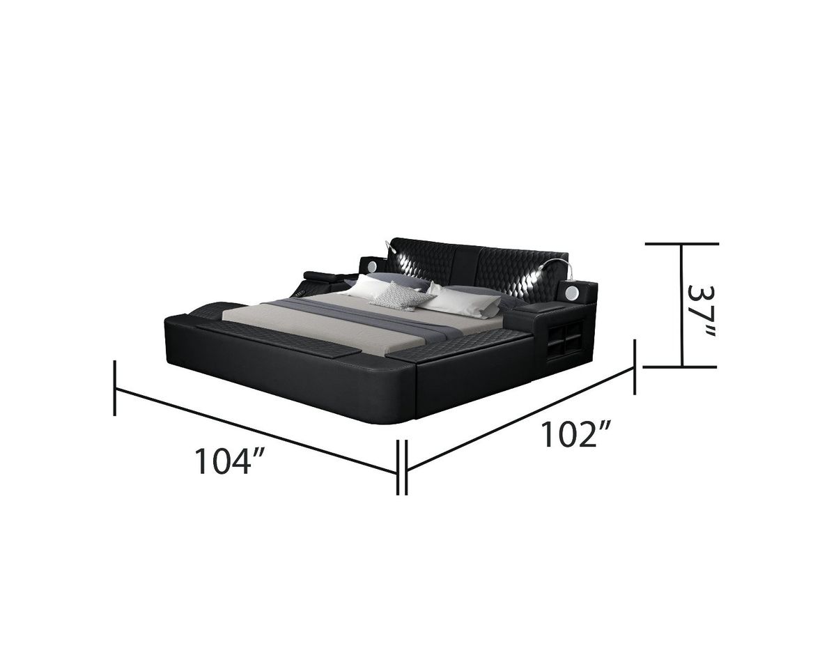 Galaxy Home Zoya King Bed in Black